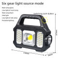 Solar LED COB Rechargeable Multi-function Camping Light